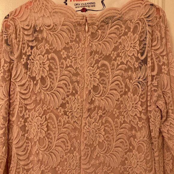 Bebe blush lace long sleeve dress XL - Picture 11 of 16